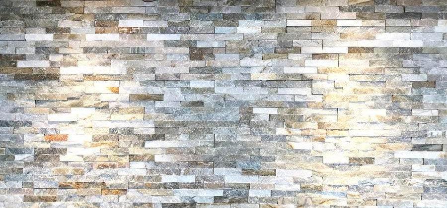 Oyster Quartz Split Face Tiles - outdoor