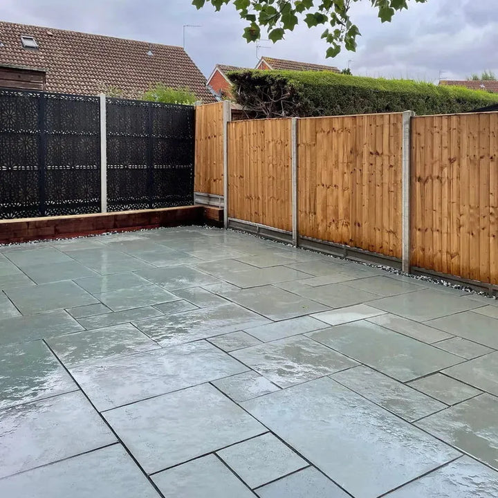 Kota blue limestone paving slabs patio packs