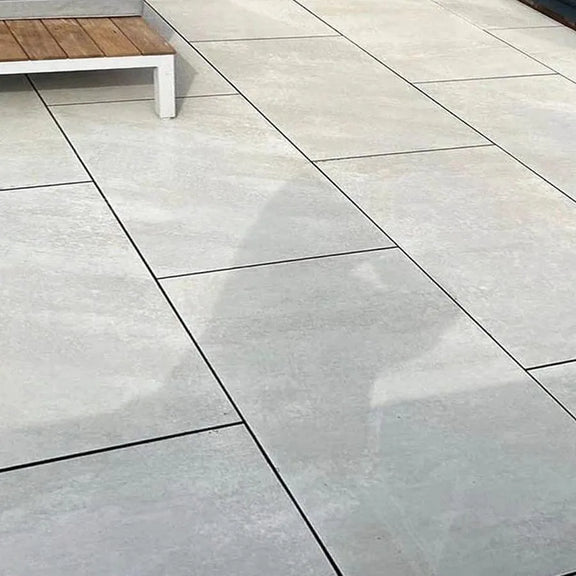 Himalayan White Porcelain Paving Slabs 900 x 600